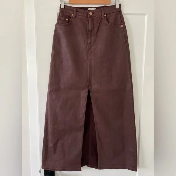 pilcro Madi Front Slit Denim Skirt - Picture 5 of 6